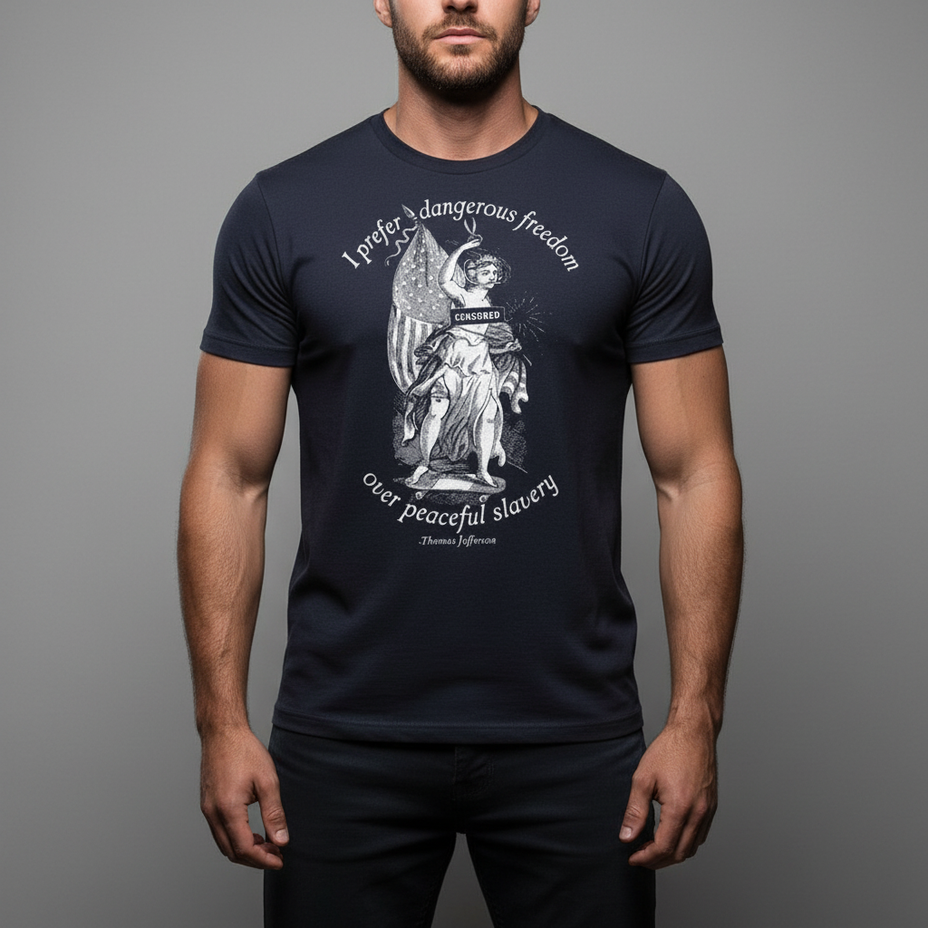 I Prefer Dangerous Freedom Jefferson Quote T-Shirt