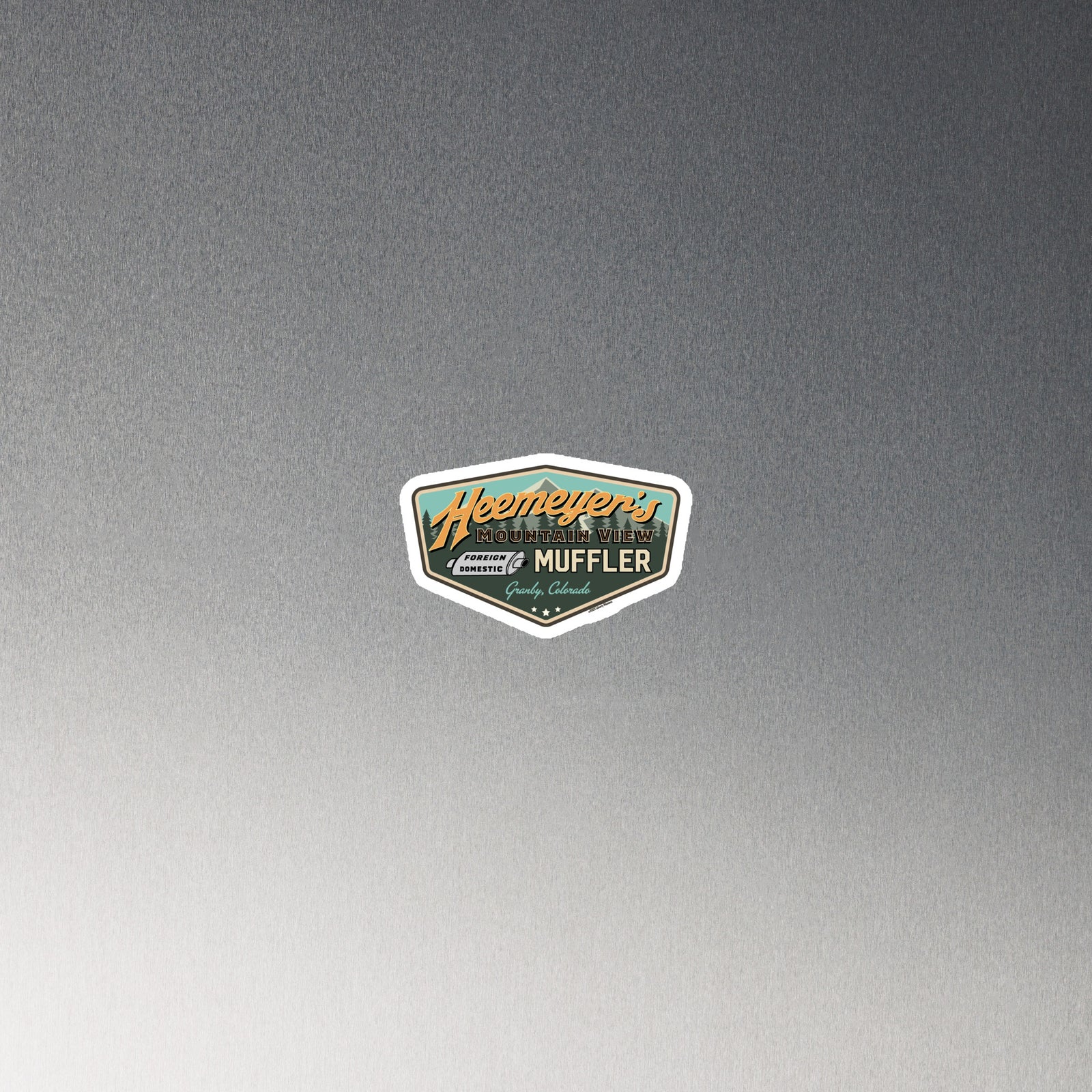 Heemeyer's Mountain View Muffler Magnet