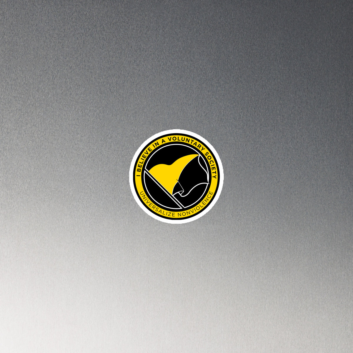 I Believe in a Voluntary Society Voluntaryist Die Cut Magnet