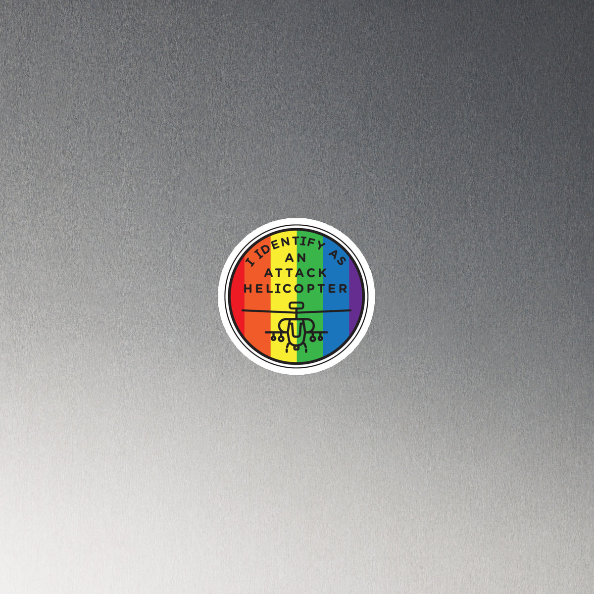 I Identify as an Attack Helicopter Die-Cut Magnet