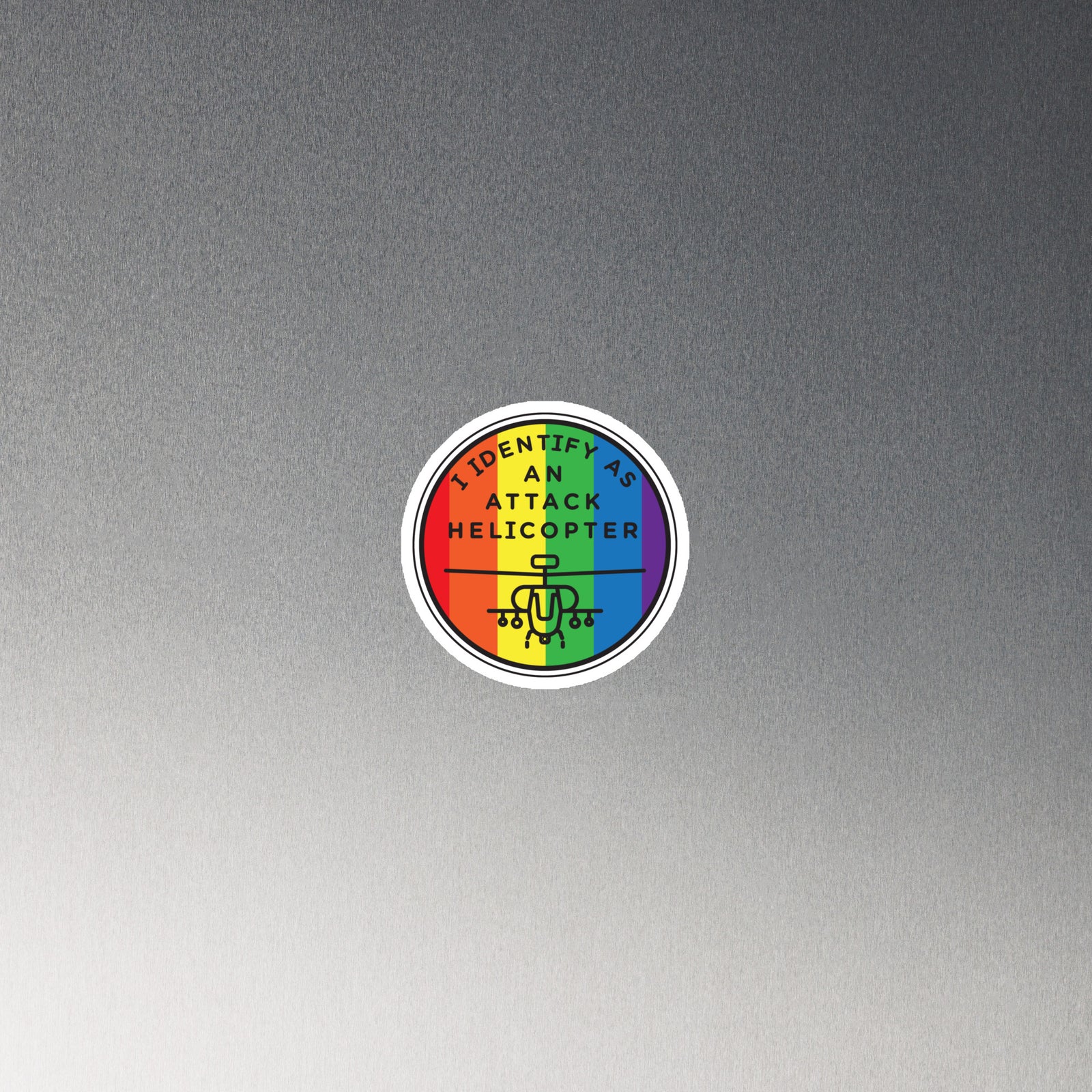 I Identify as an Attack Helicopter Die-Cut Magnet