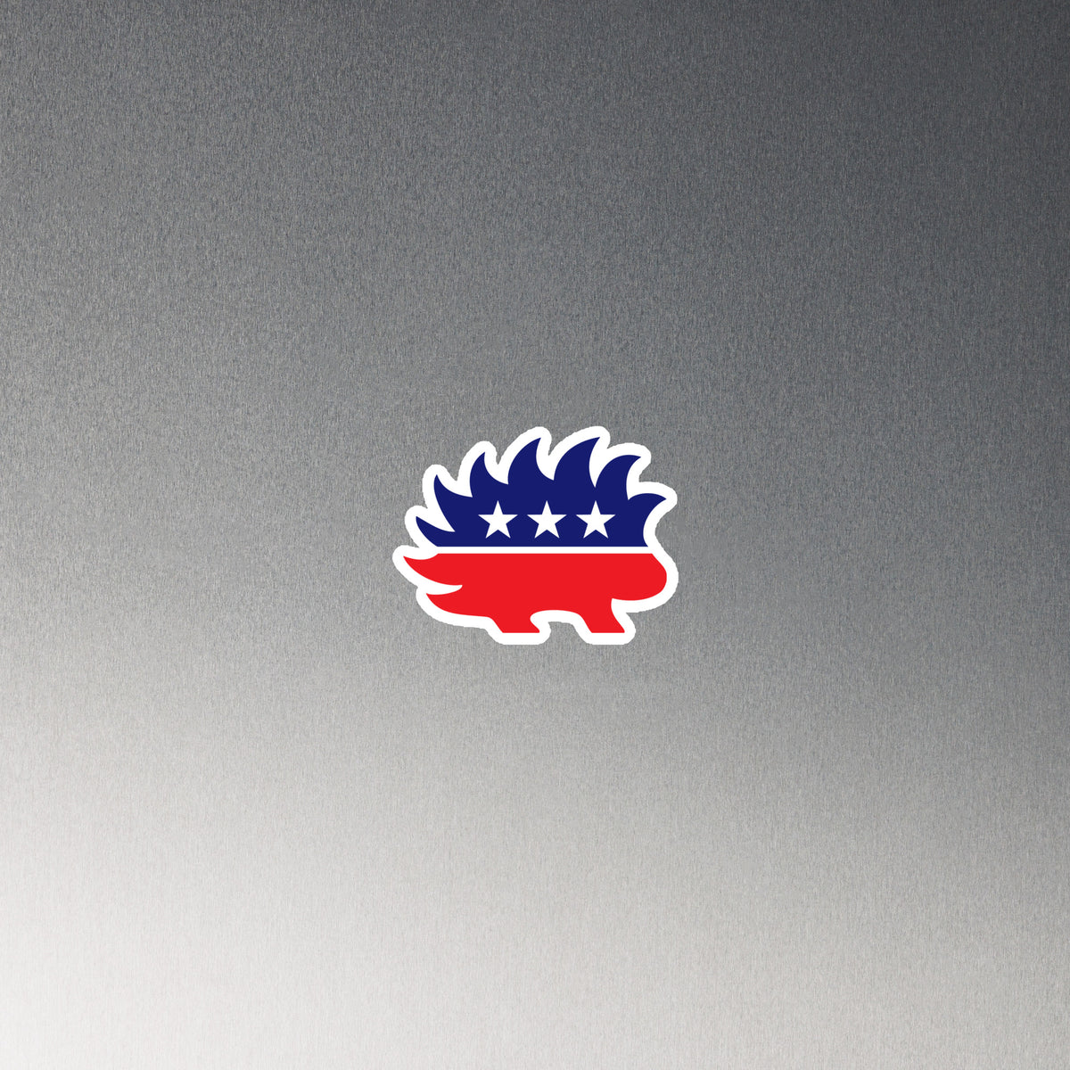Porcupine Libertarian Mascot Die-Cut Magnet