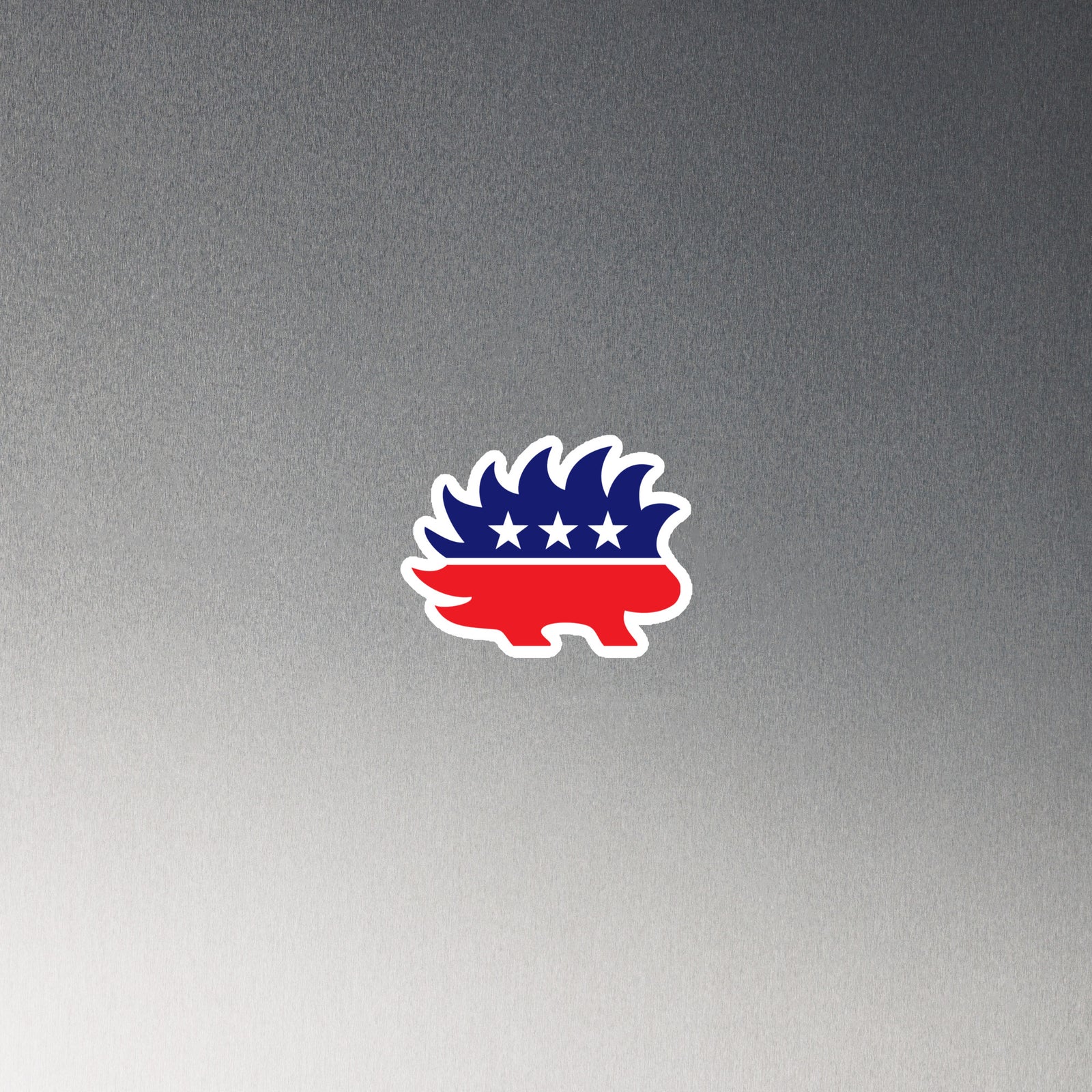 Porcupine Libertarian Mascot Die-Cut Magnet