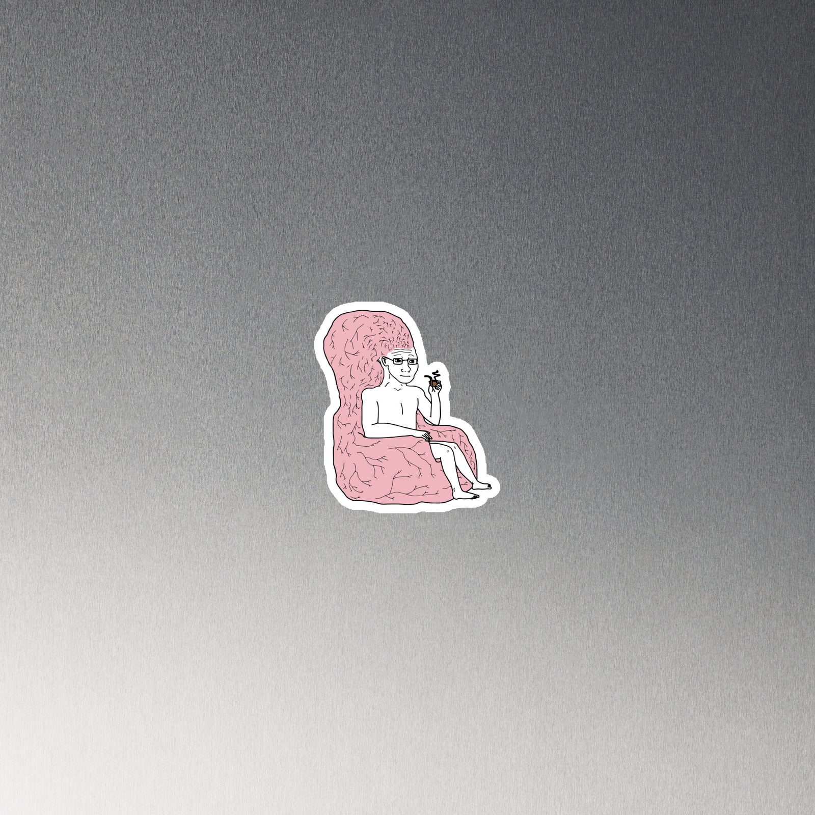 Brainchair Wojack Die-Cut Meme Magnet