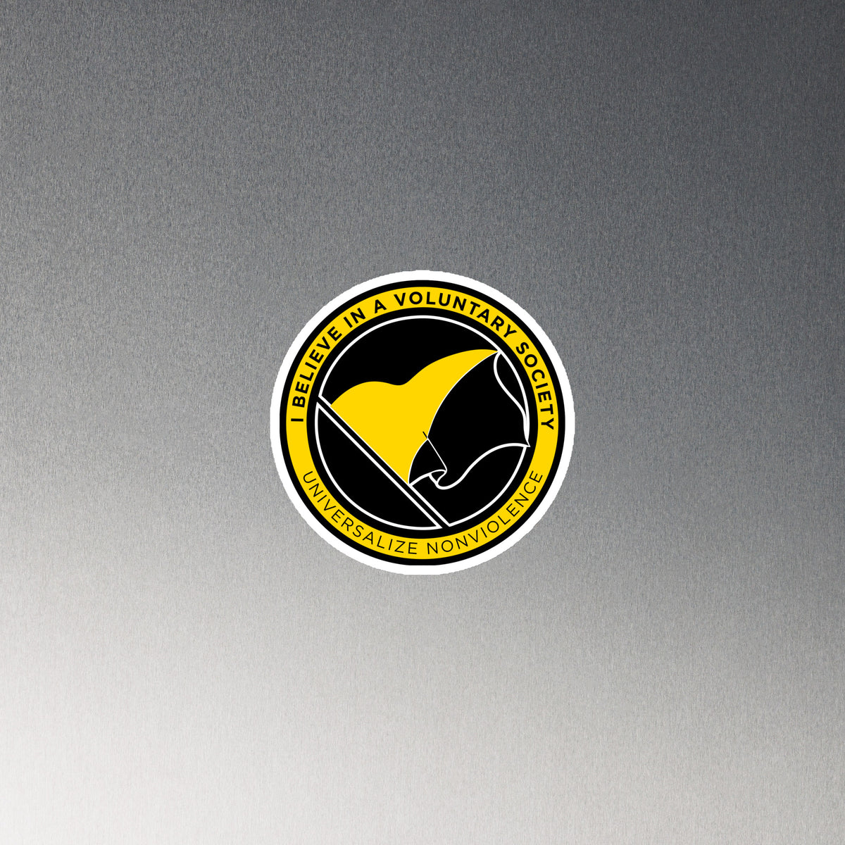 I Believe in a Voluntary Society Voluntaryist Die Cut Magnet