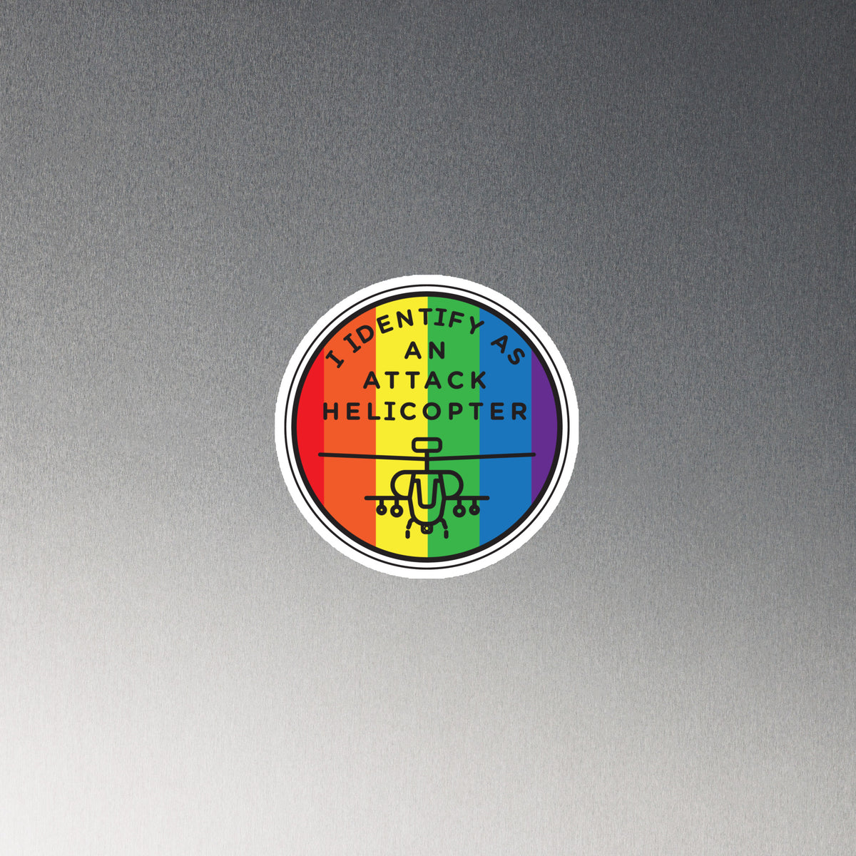 I Identify as an Attack Helicopter Die-Cut Magnet