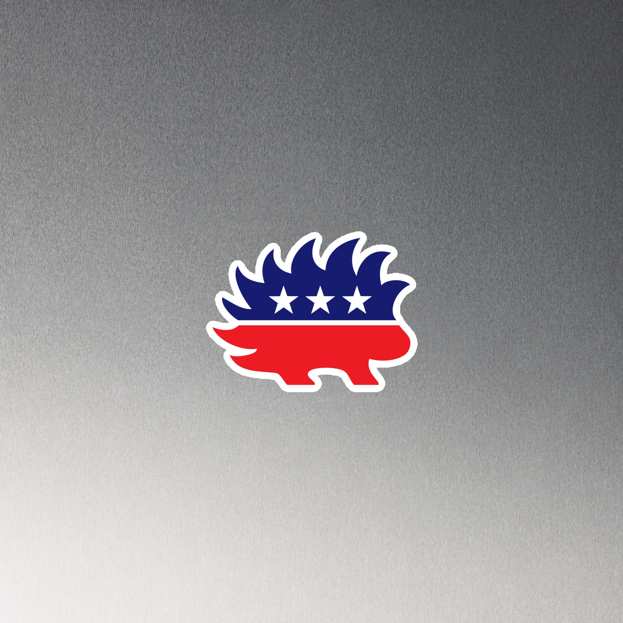 Porcupine Libertarian Mascot Die-Cut Magnet