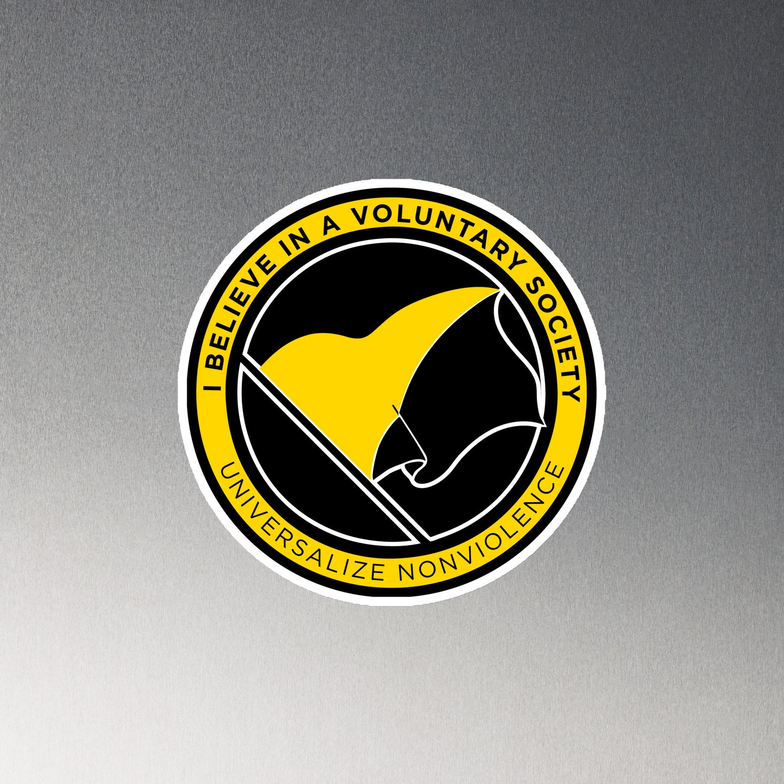 I Believe in a Voluntary Society Voluntaryist Die Cut Magnet