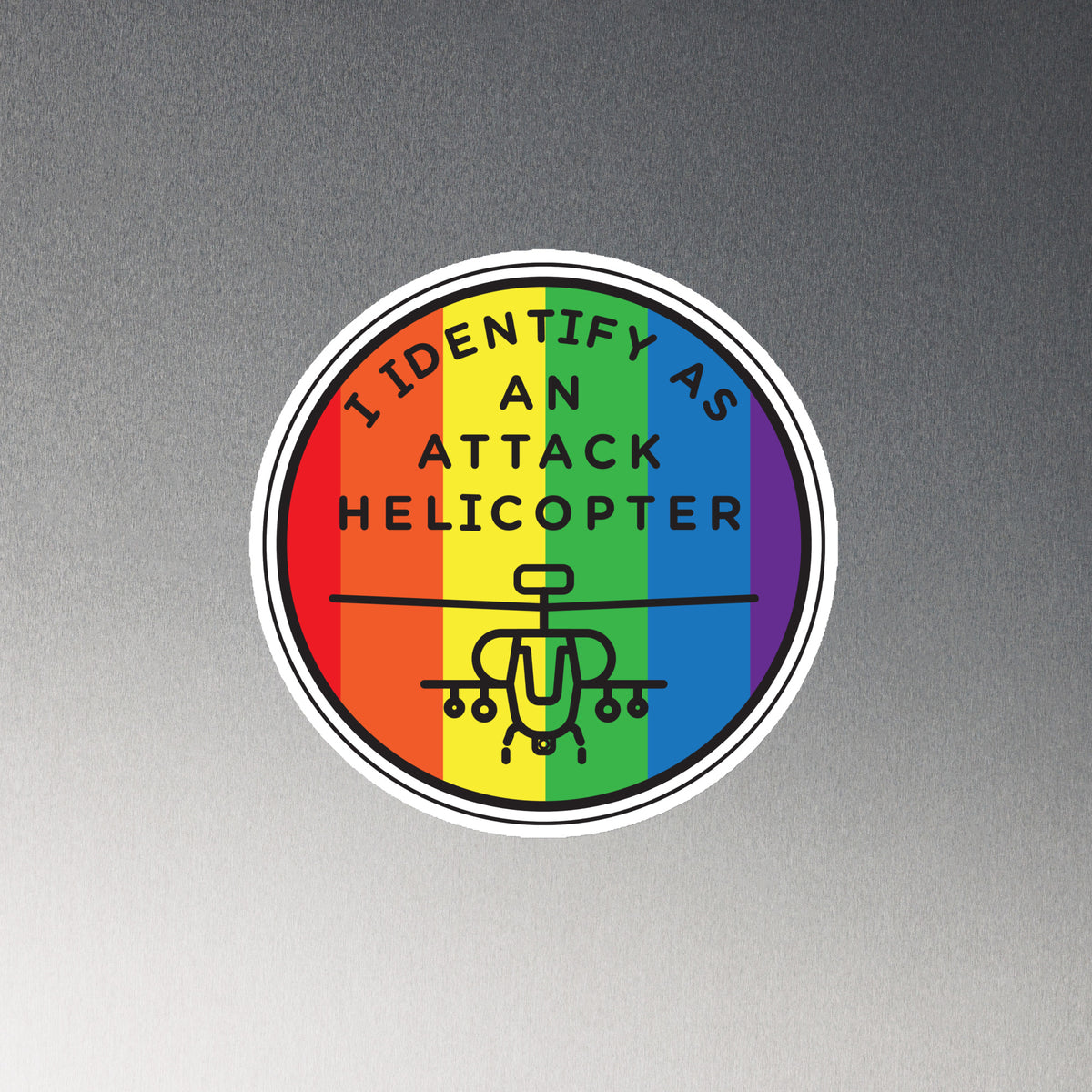 I Identify as an Attack Helicopter Die-Cut Magnet
