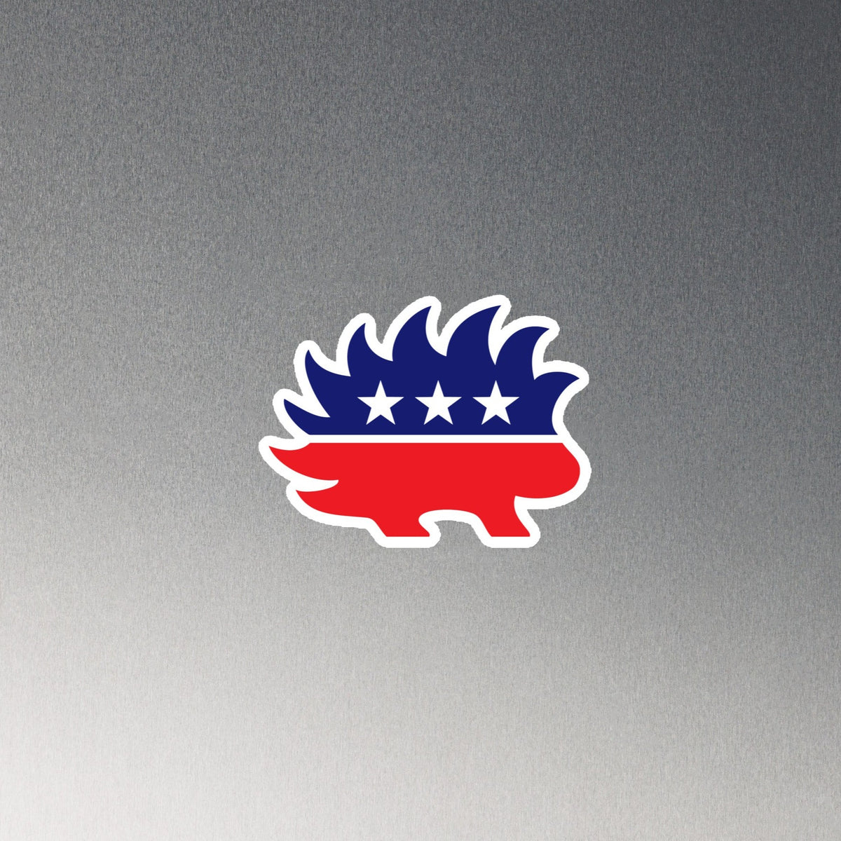 Porcupine Libertarian Mascot Die-Cut Magnet