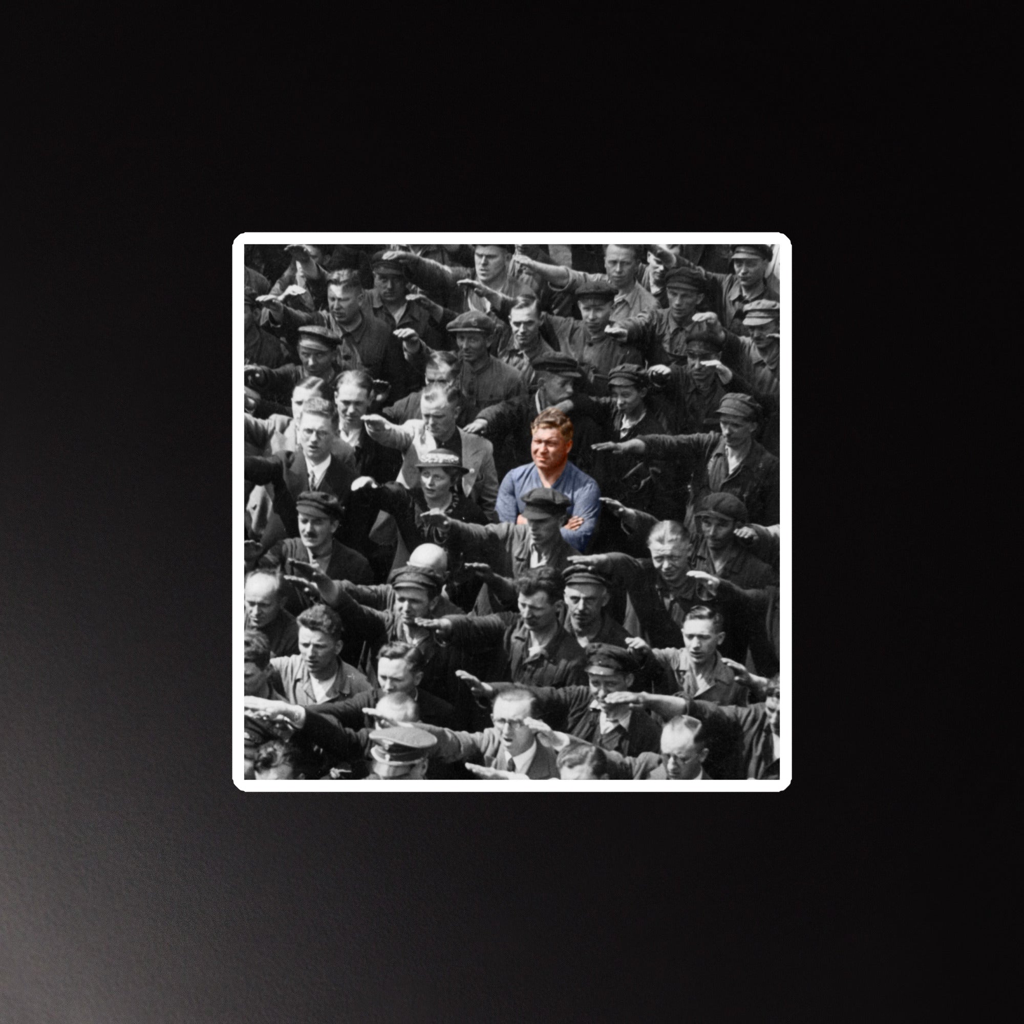 August Landmesser Civil Disobedience Die-cut Magnet