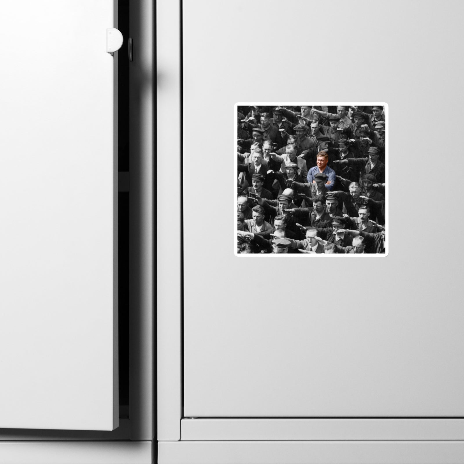 August Landmesser Civil Disobedience Die-cut Magnet