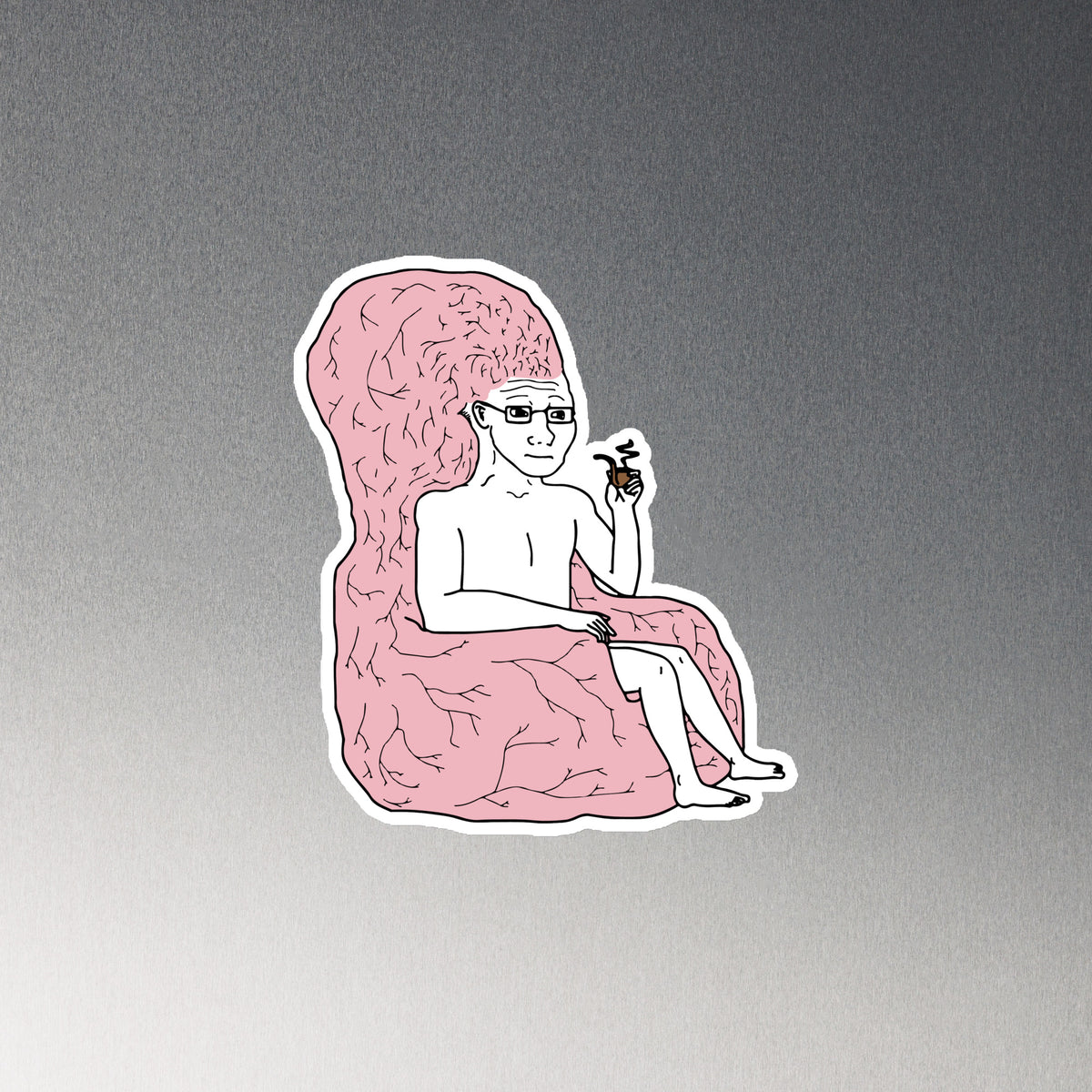 Brainchair Wojack Die-Cut Meme Magnet