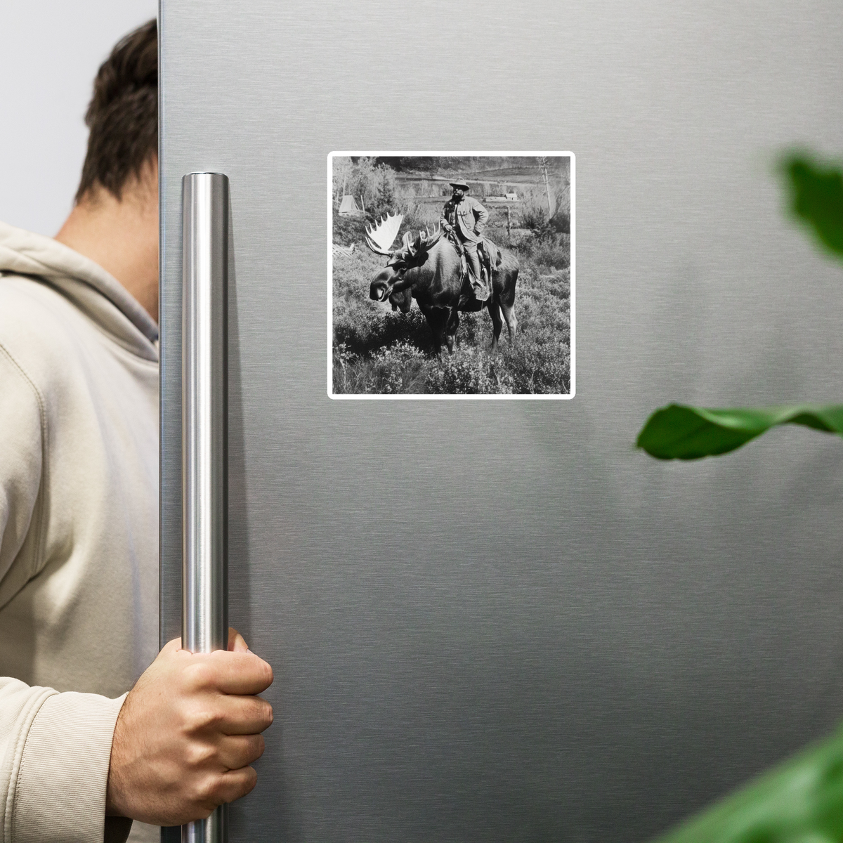 Teddy Roosevelt on a Bull Moose Magnet