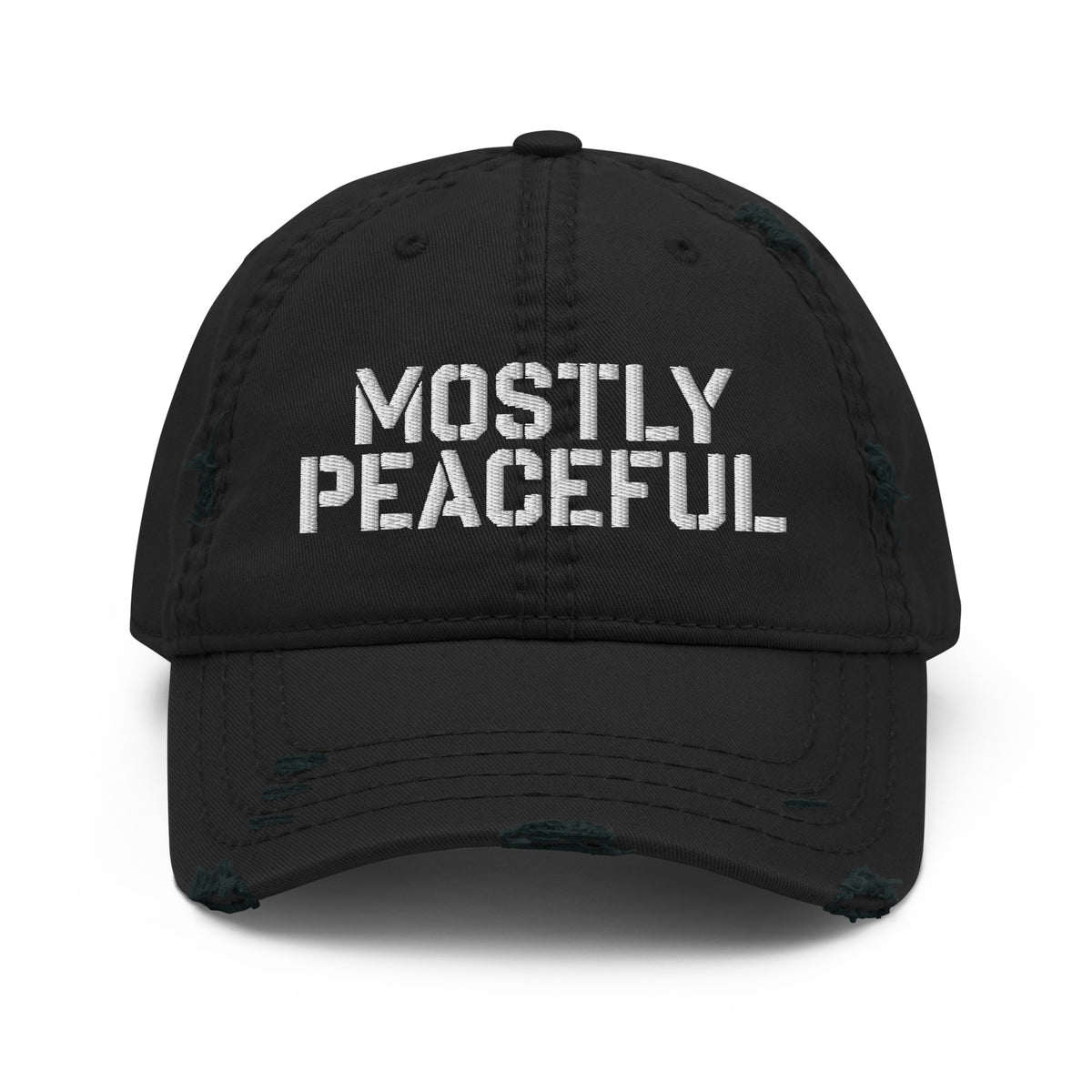 Mostly Peaceful Distressed Hat