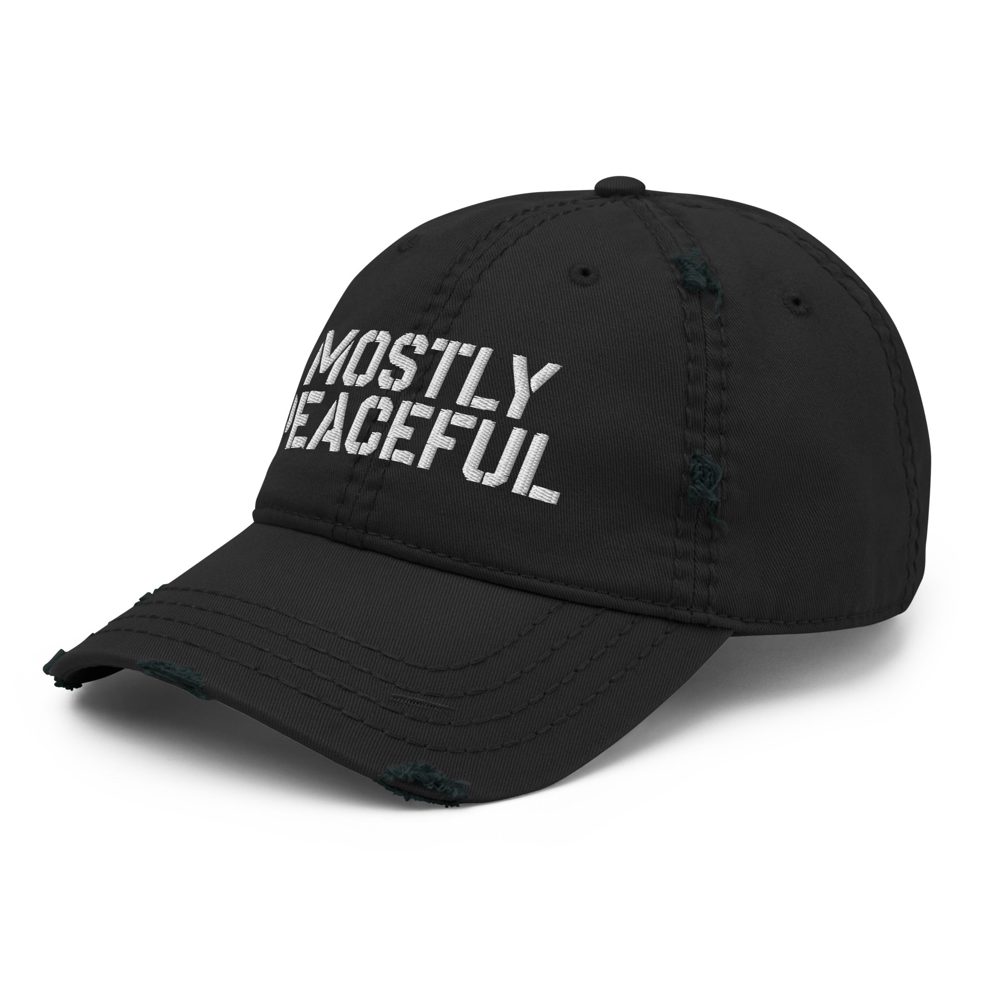 Mostly Peaceful Distressed Hat