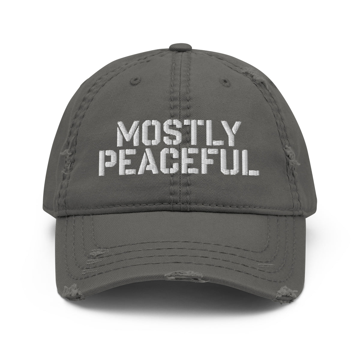 Mostly Peaceful Distressed Hat