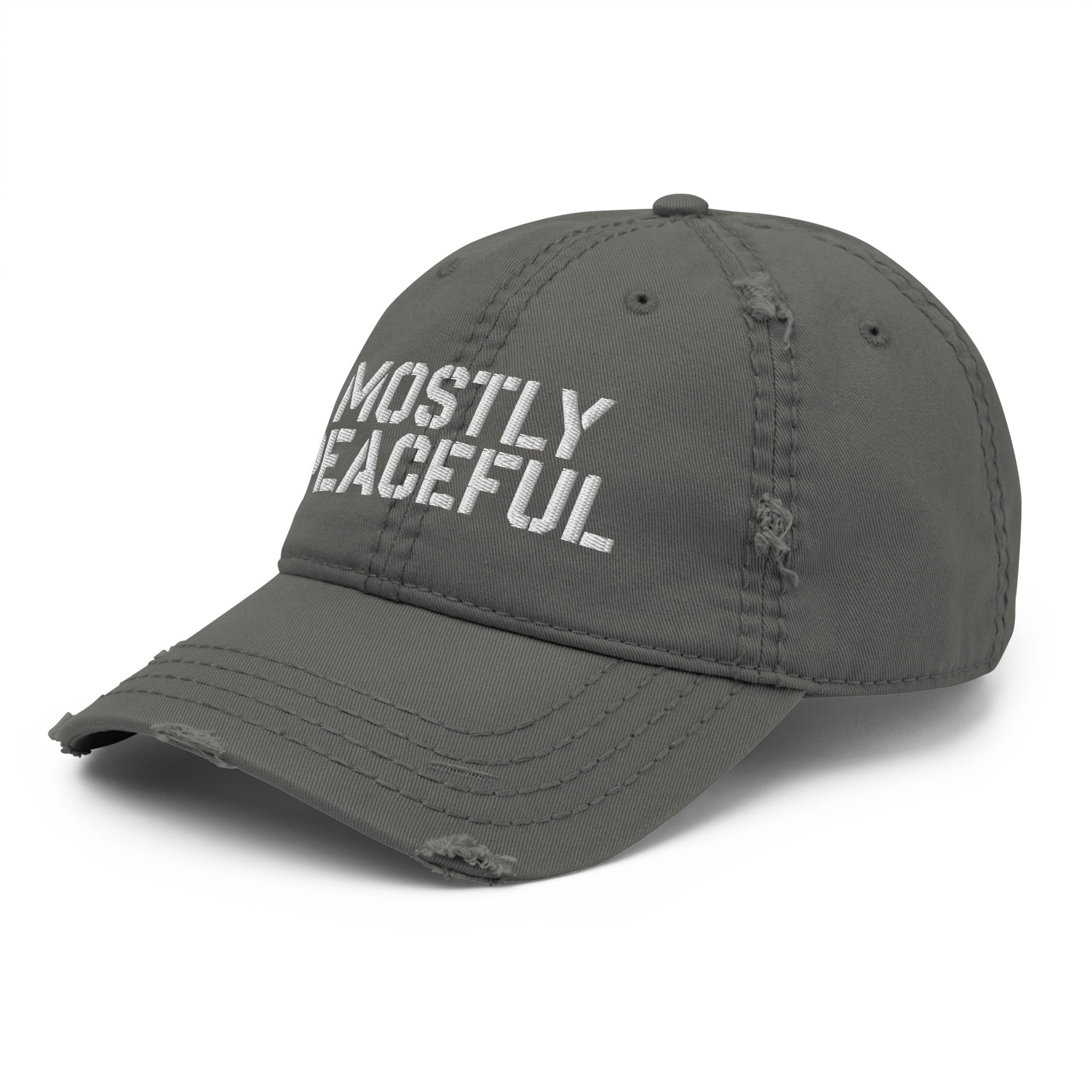 Mostly Peaceful Distressed Hat