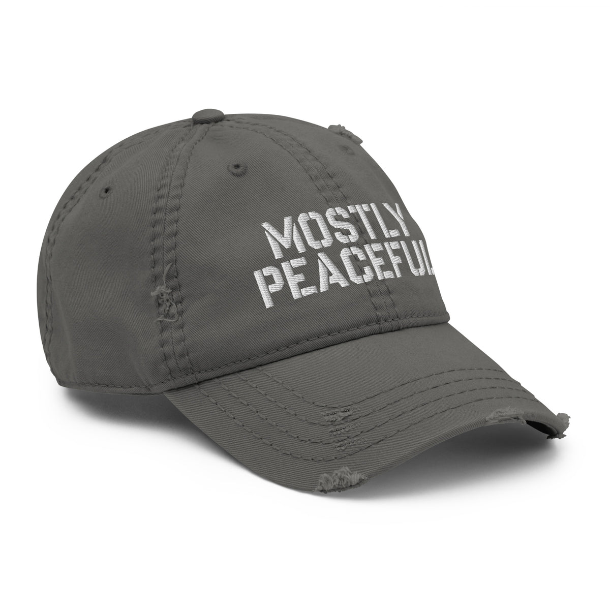 Mostly Peaceful Distressed Hat