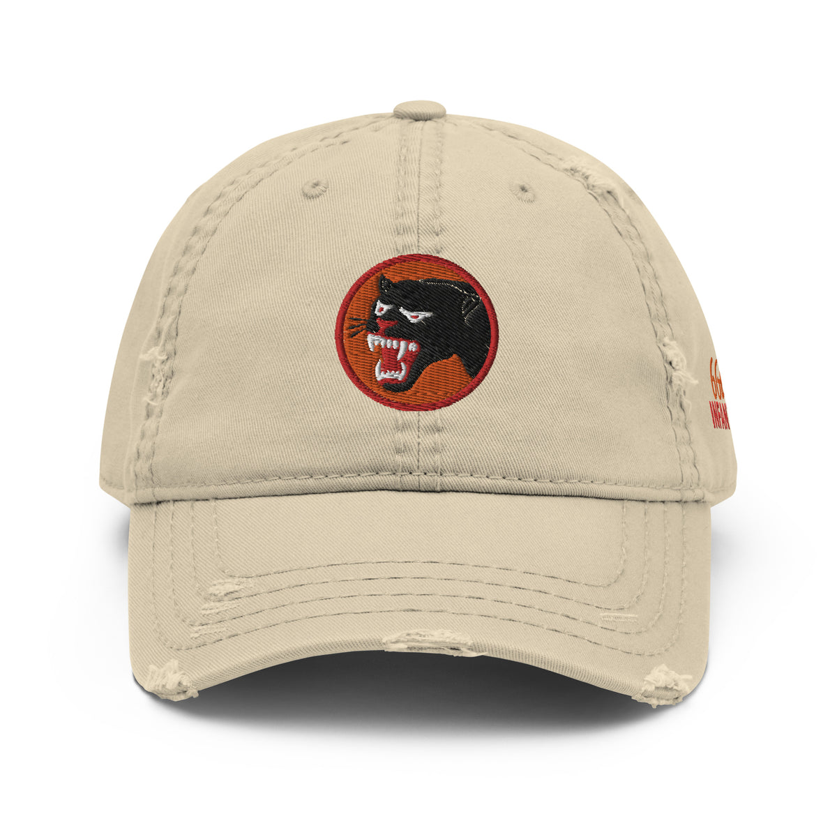 66th Infantry Division WWII Black Panther Insignia Distressed Hat