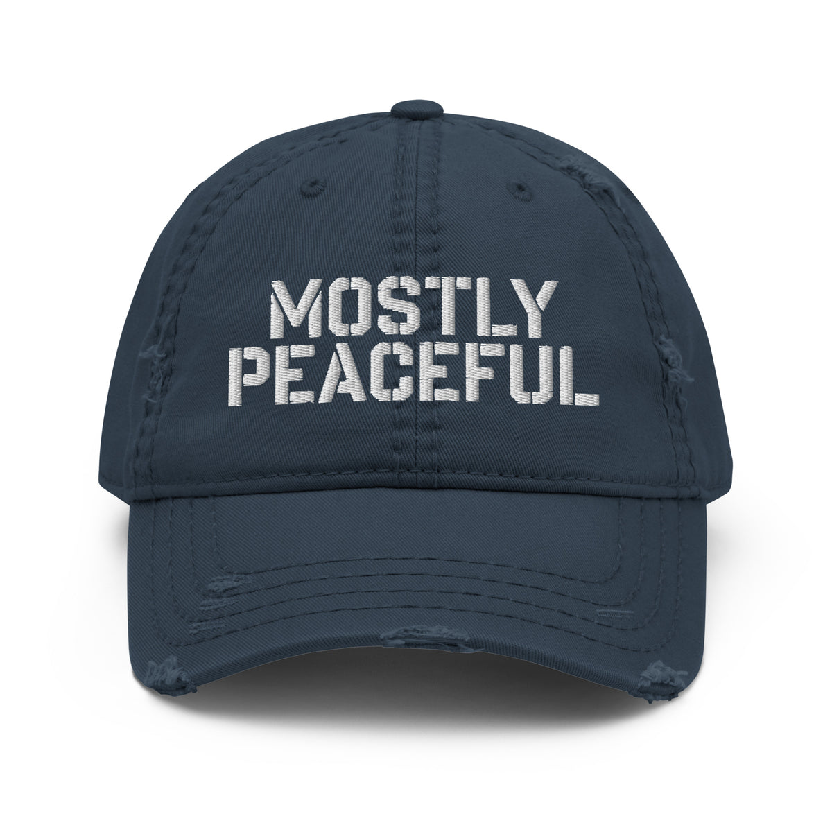 Mostly Peaceful Distressed Hat