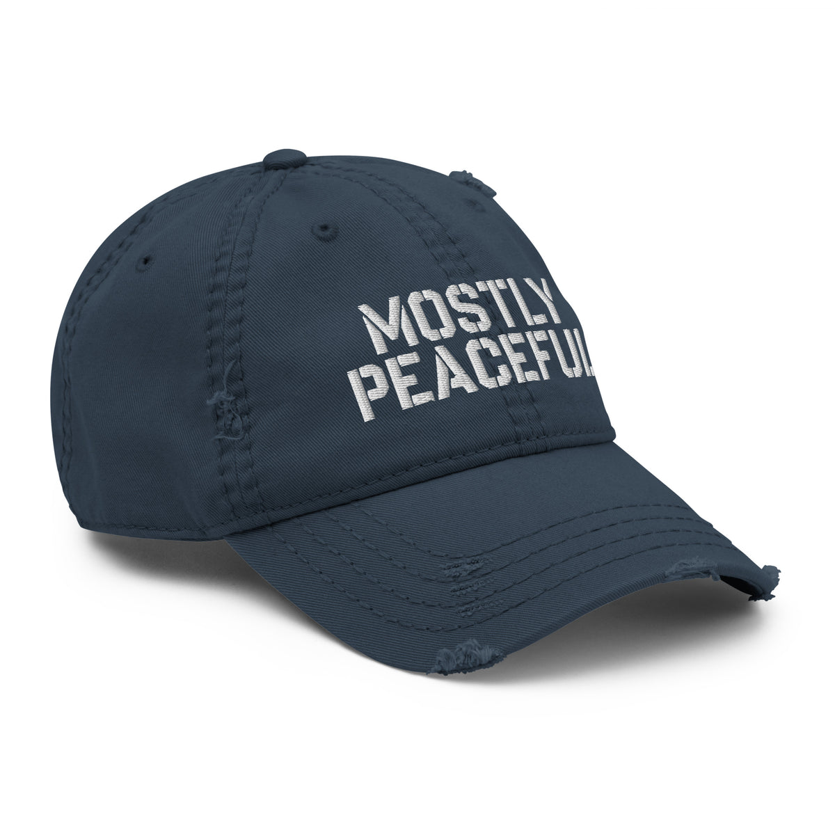 Mostly Peaceful Distressed Hat