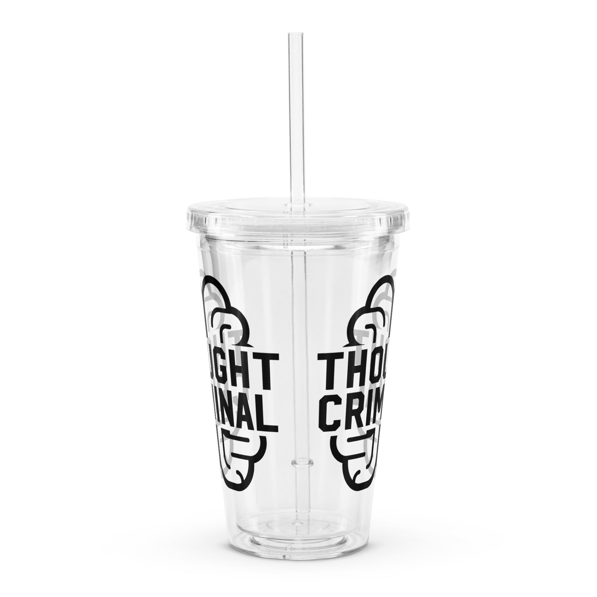 Thought Criminal Clear plastic tumbler