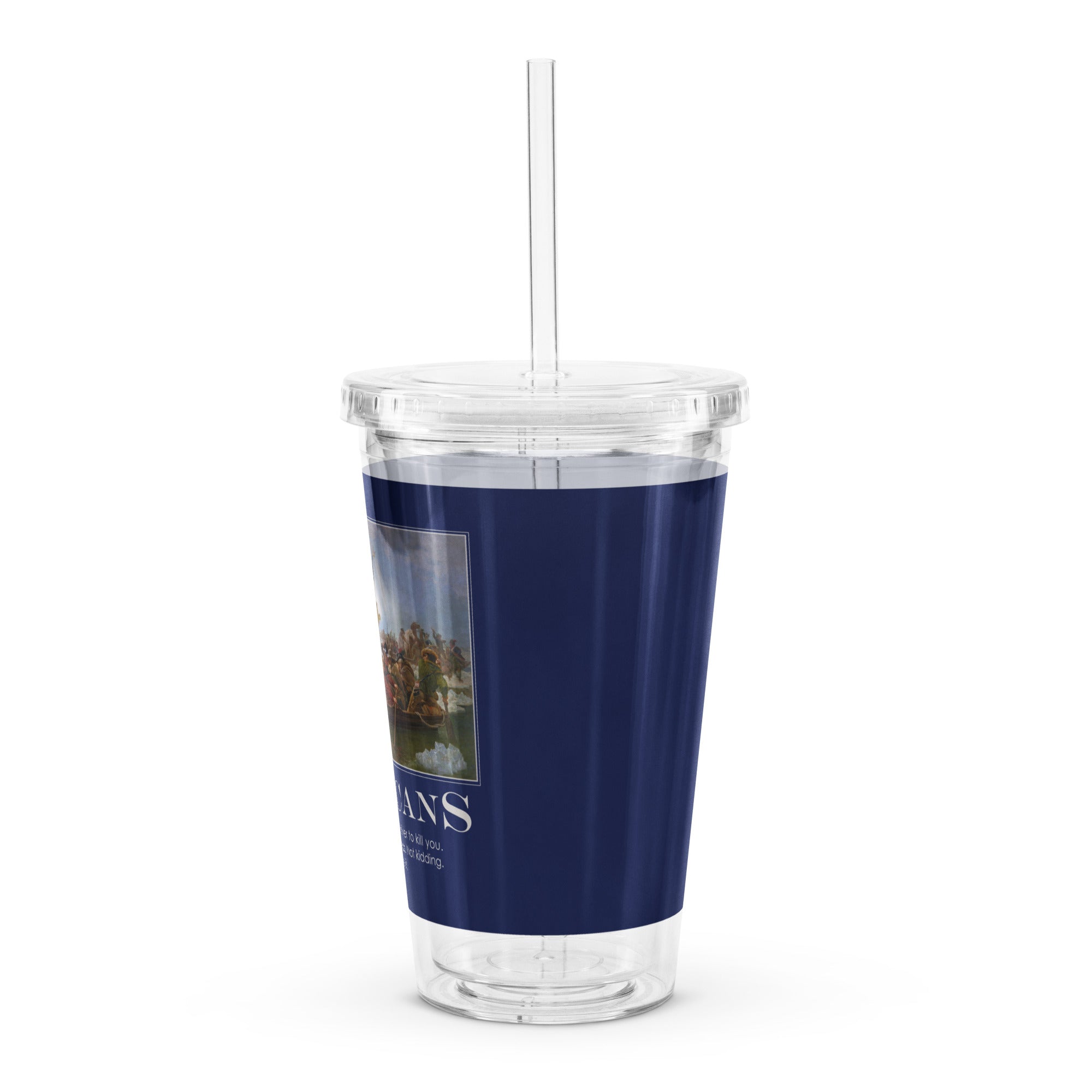 Americans Clear plastic tumbler