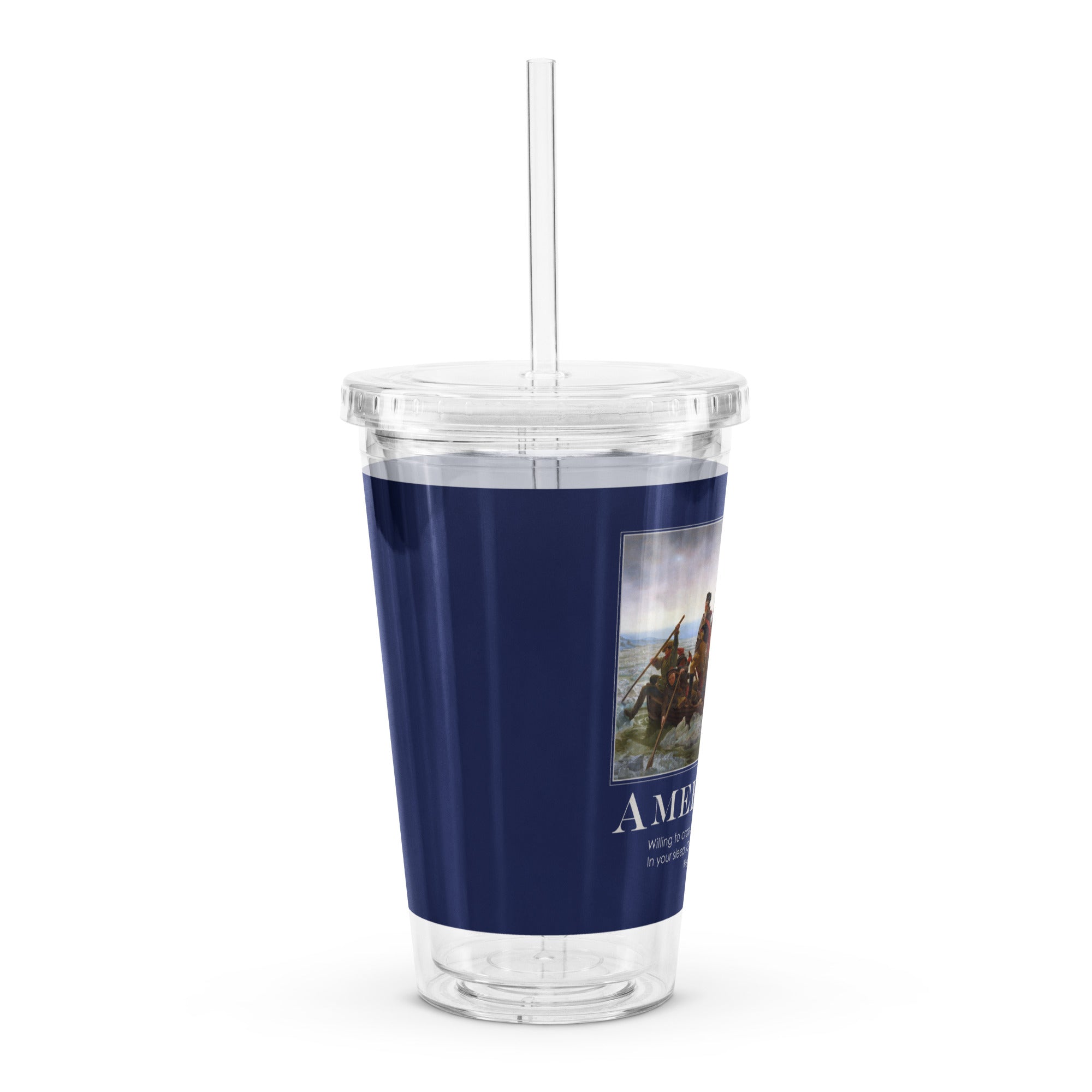 Americans Clear plastic tumbler