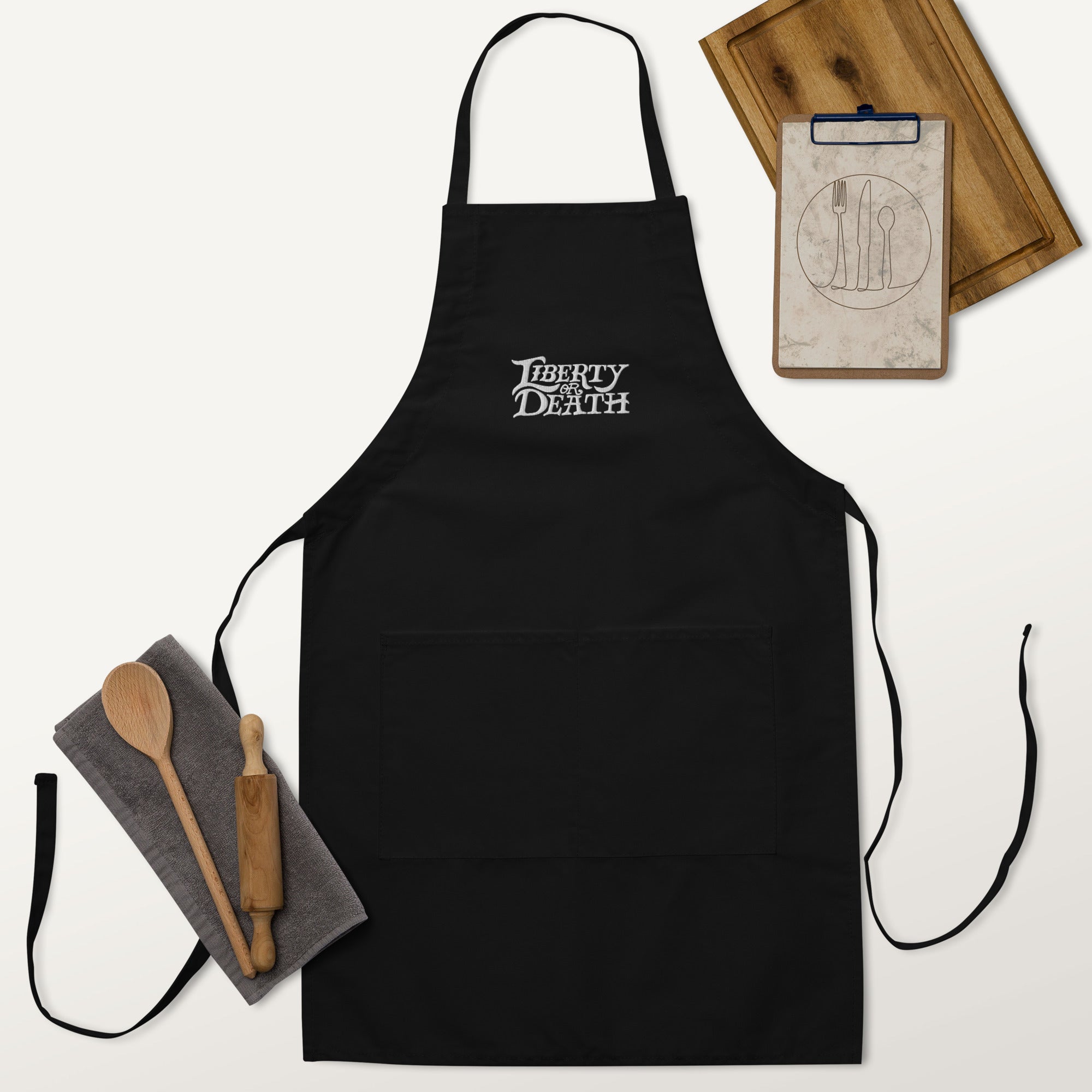 Liberty or Death Embroidered Apron
