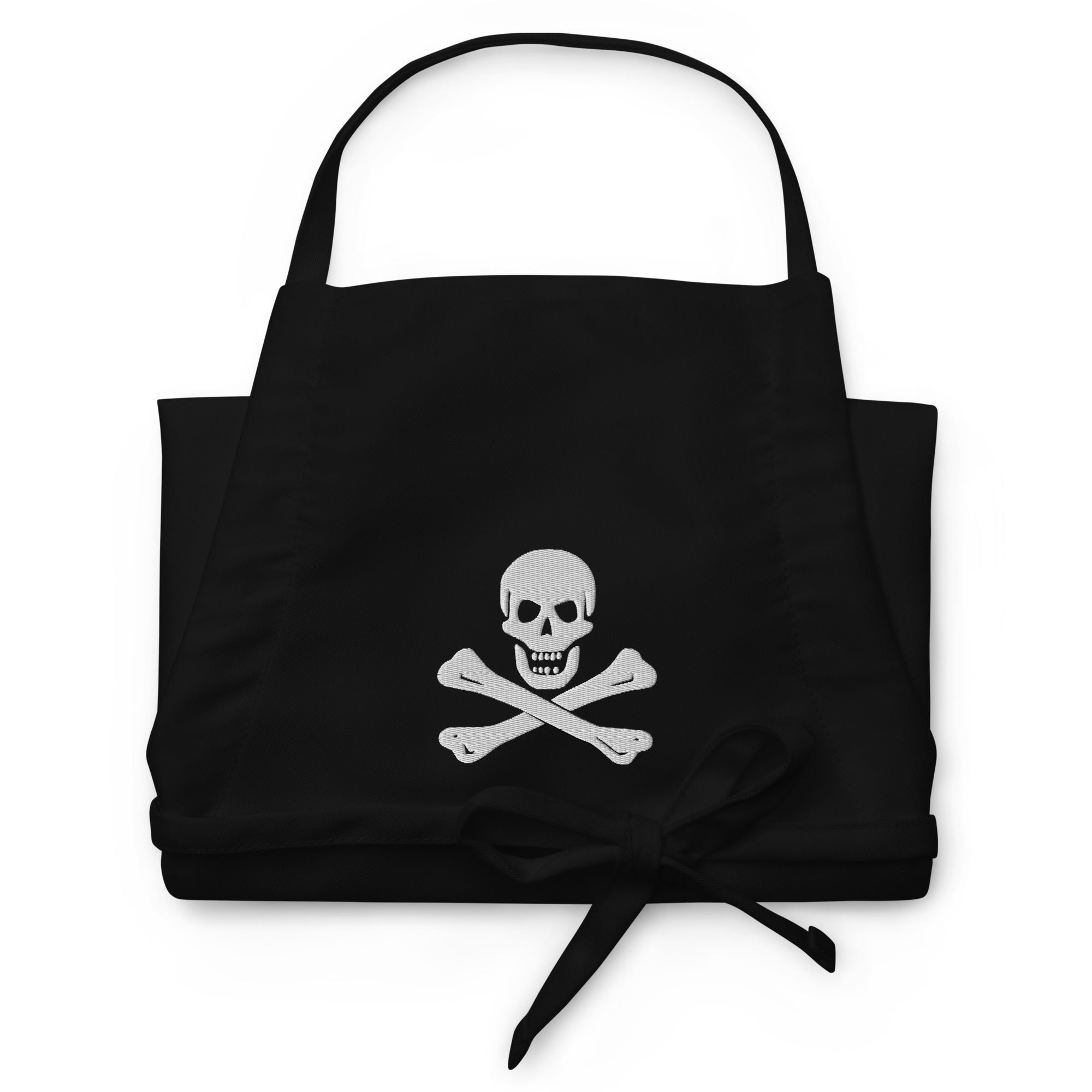 Jolly Roger Pirate Embroidered Apron