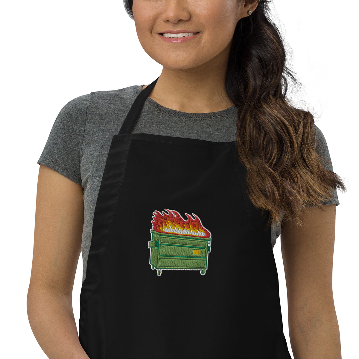 Dumpster Fire Embroidered Apron