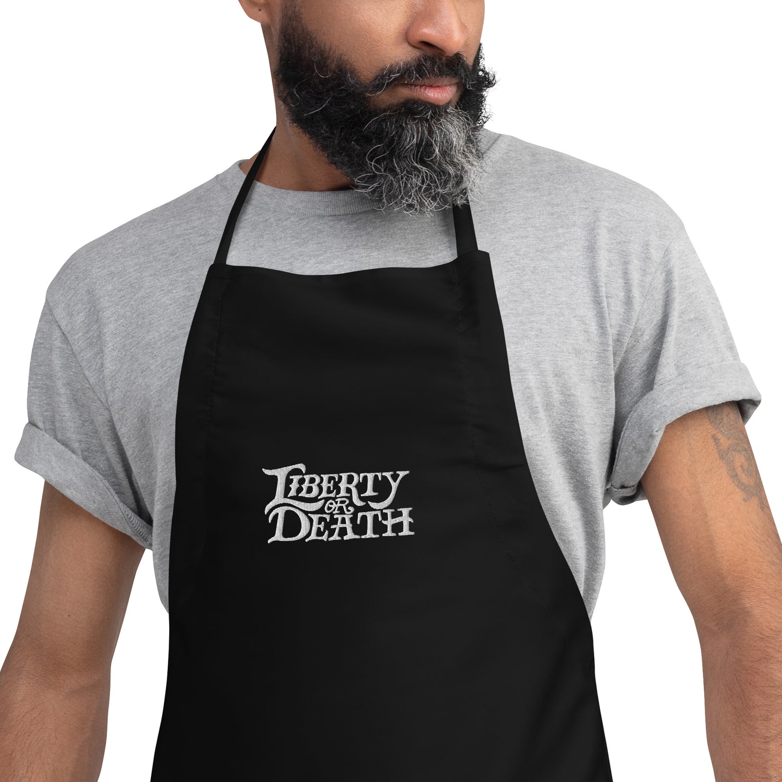 Liberty or Death Embroidered Apron