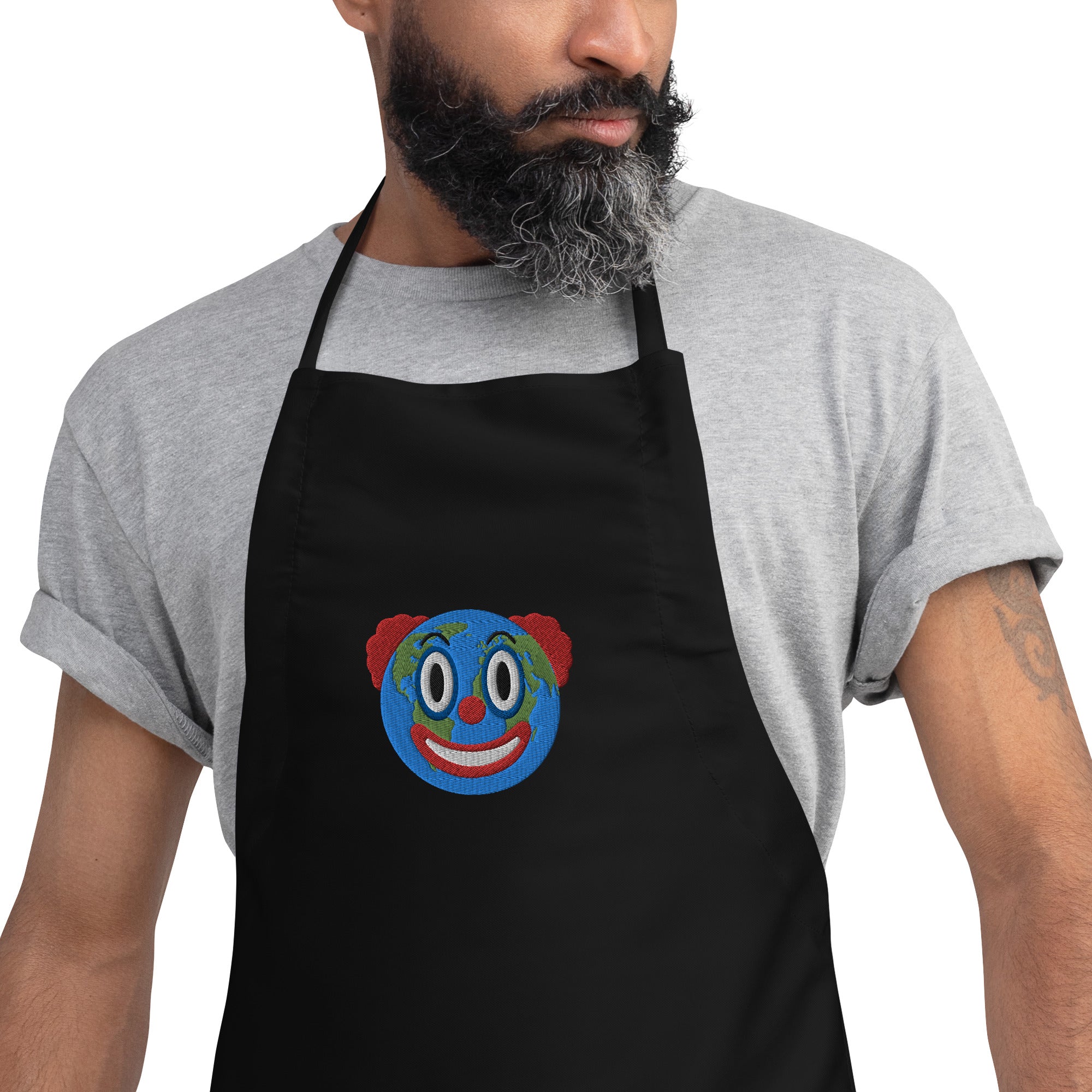 Clown World Embroidered Apron