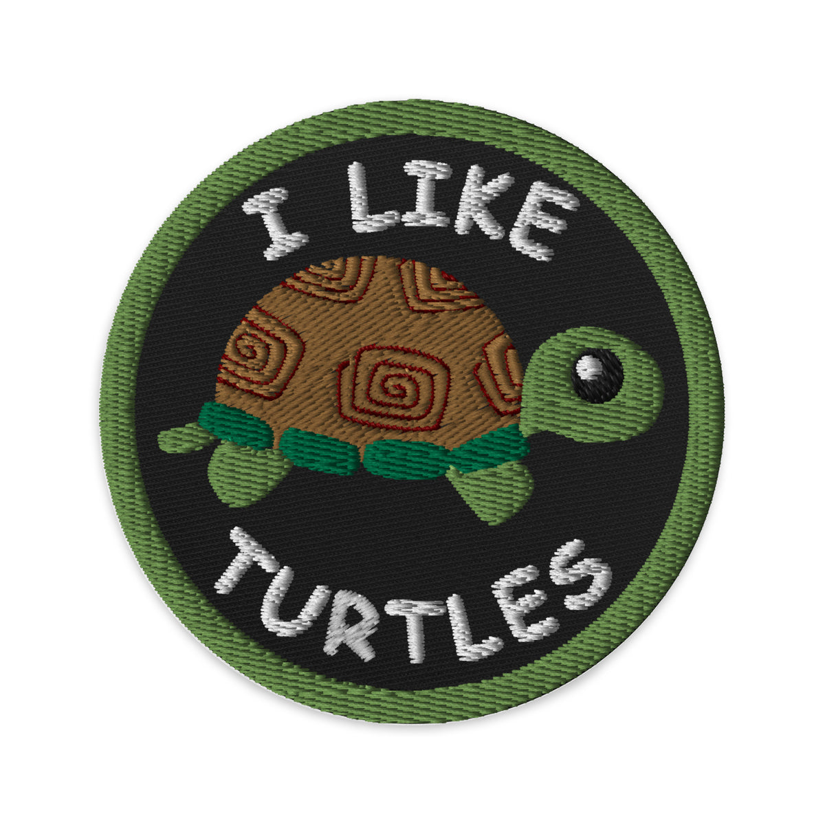 I Like Turtles Embroidered Morale Patch