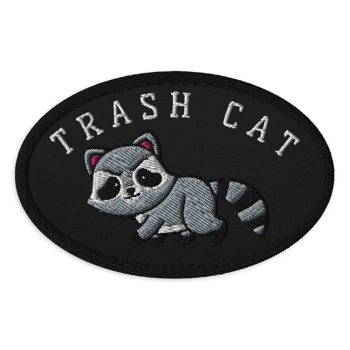 Trash Cat Embroidered Patch