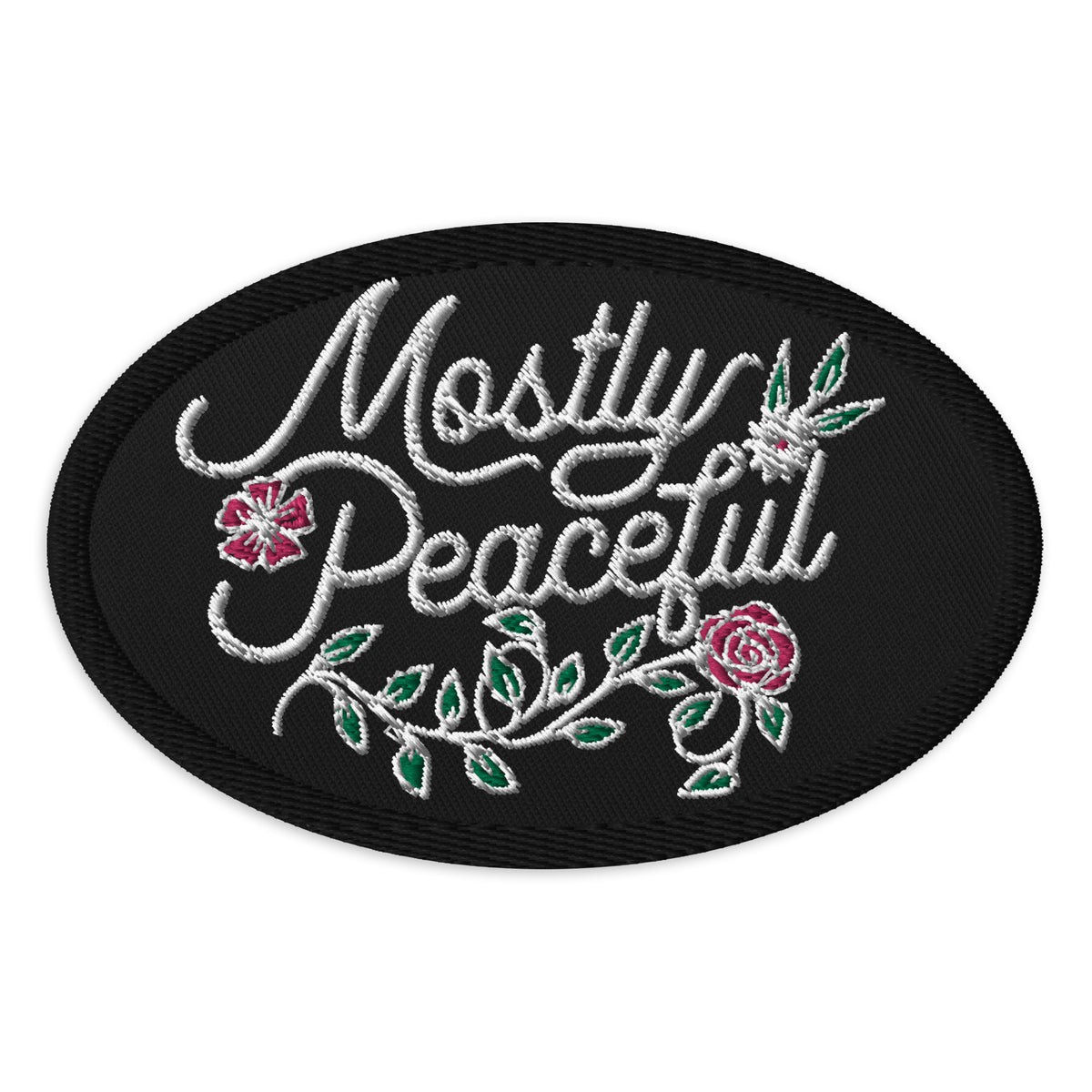 Mostly Peaceful Oval Patch