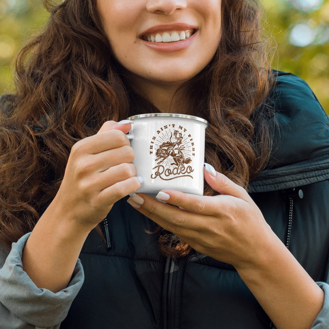 This Ain't My First Rodeo Enamel Mug