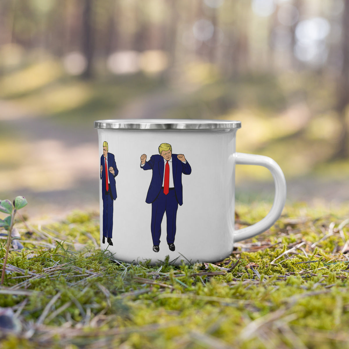 Trump Dance Enamel Camp Mug