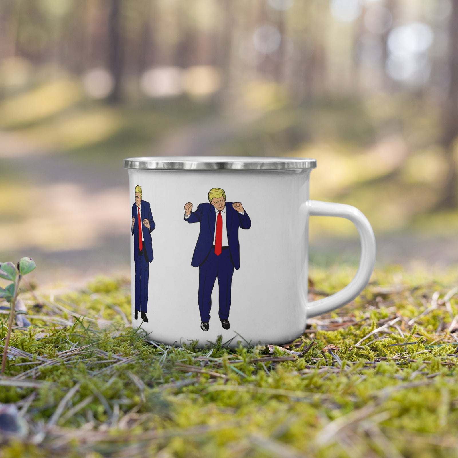Trump Dance Enamel Camp Mug