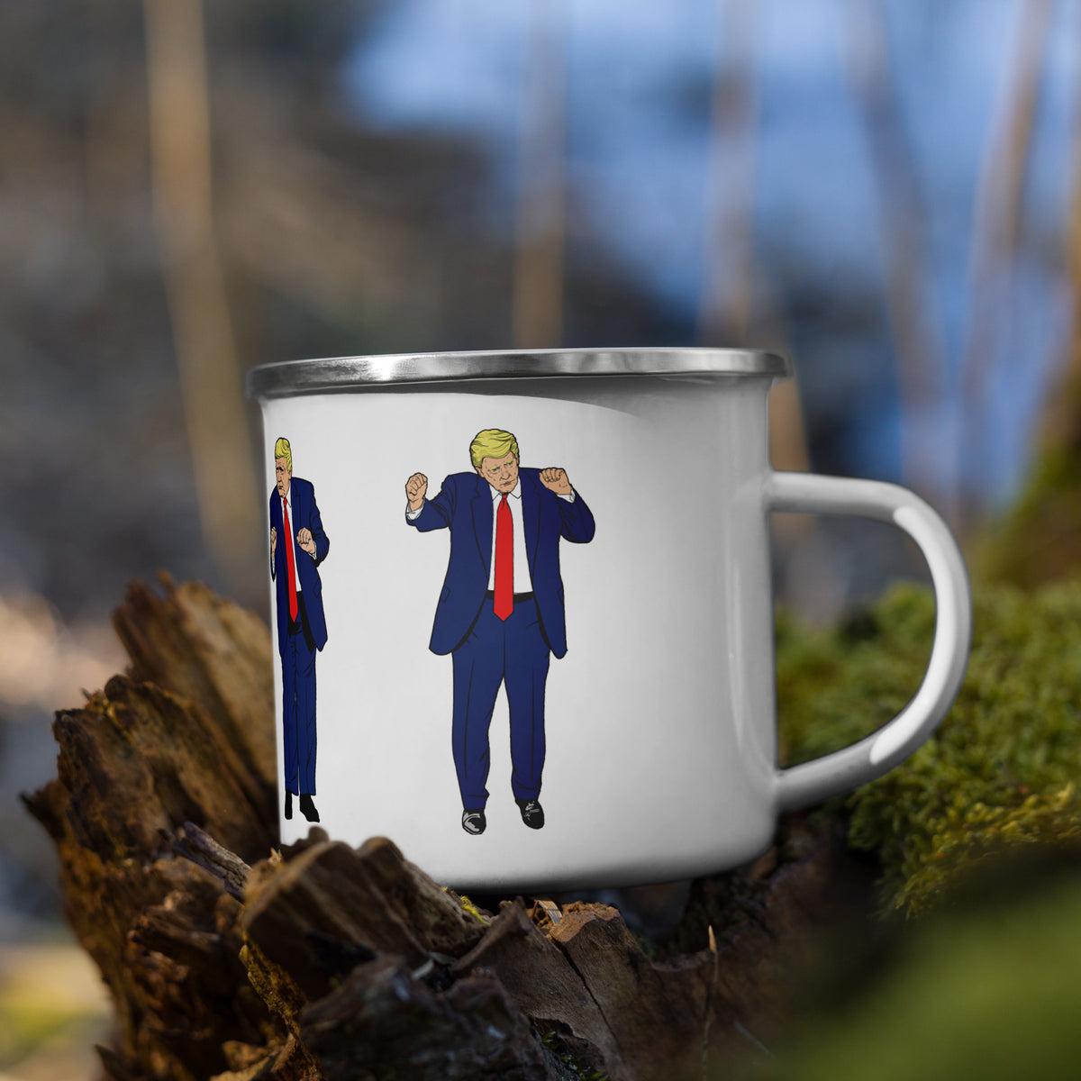 Trump Dance Enamel Camp Mug