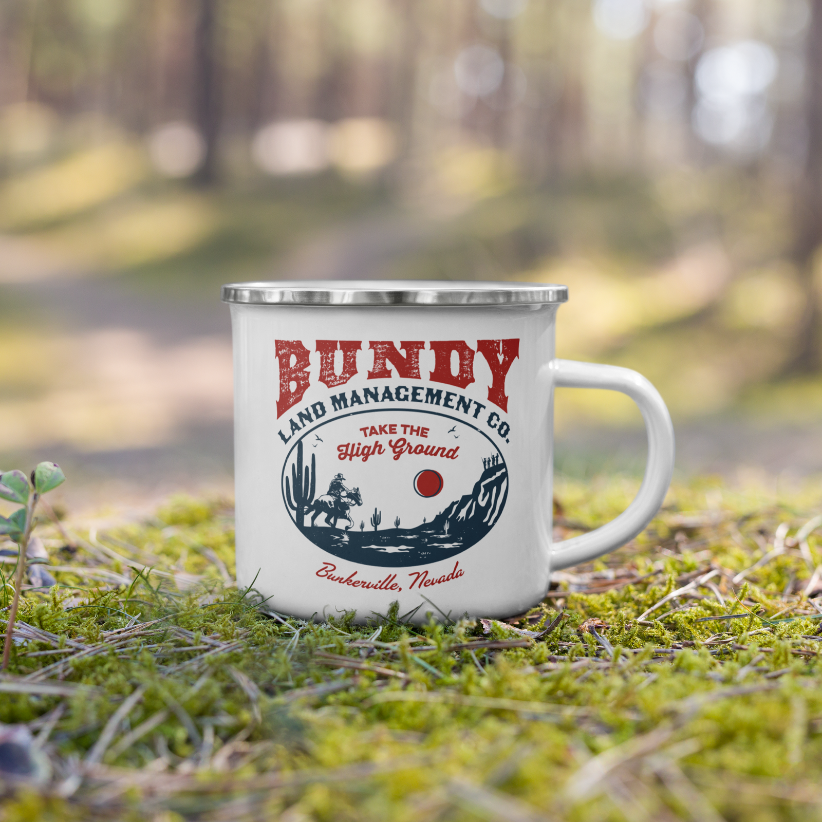 Bundy Land Management Co. Enamel Camp Mug