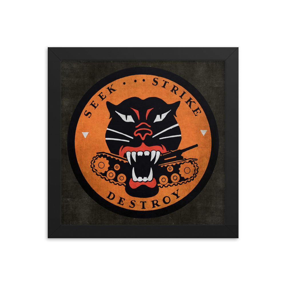 Seek Strike and Destroy WW2 Tank Destroyer Framed Print