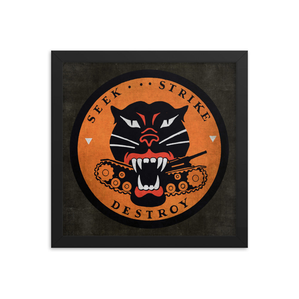 Seek Strike and Destroy WW2 Tank Destroyer Framed Print