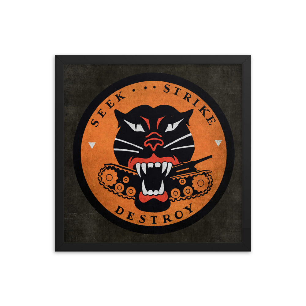 Seek Strike and Destroy WW2 Tank Destroyer Framed Print