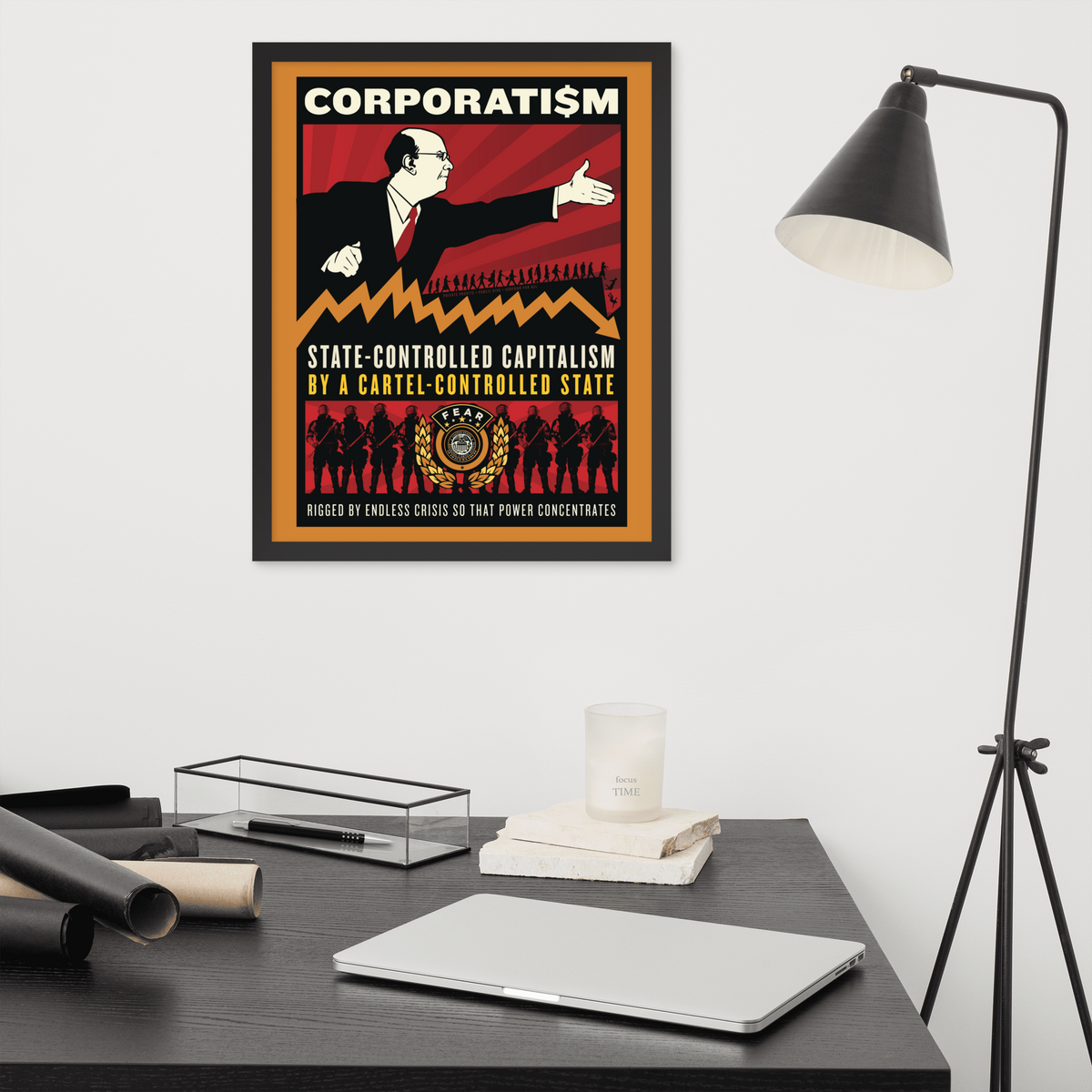 Corporatism Cronyism Framed Poster