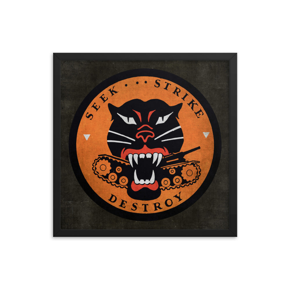 Seek Strike and Destroy WW2 Tank Destroyer Framed Print