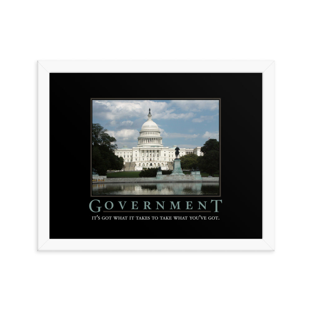 Government Demotivational Framed Print