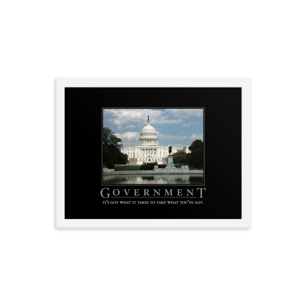 Government Demotivational Framed Print