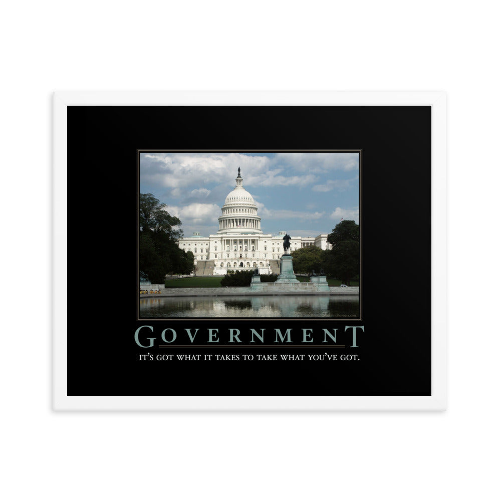 Government Demotivational Framed Print